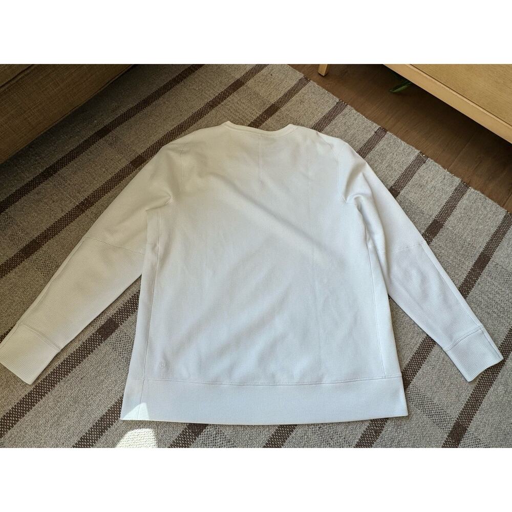 Lululemon Men’s Long Sleeve Waffle Textured Knit Shirt White XL Men’s - Picture 5 of 6